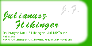 julianusz flikinger business card